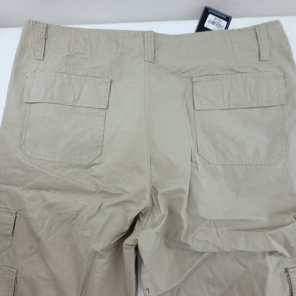 NEW Architect Shorts Mens 38 Tan Khaki Cargo Beige Pockets Long 100% Cotton NWT - Picture 13 of 15
